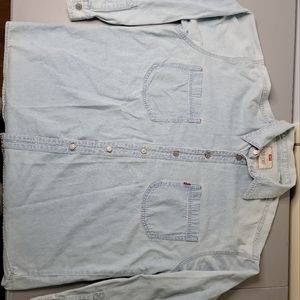 Levi's Denim Vintage Shirt Red Tab Light Wash Button Down Men's Size XL
